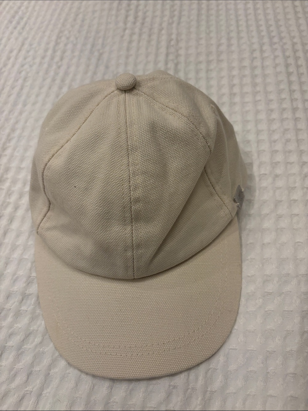 H&M Cream Canvas Baseball Cap